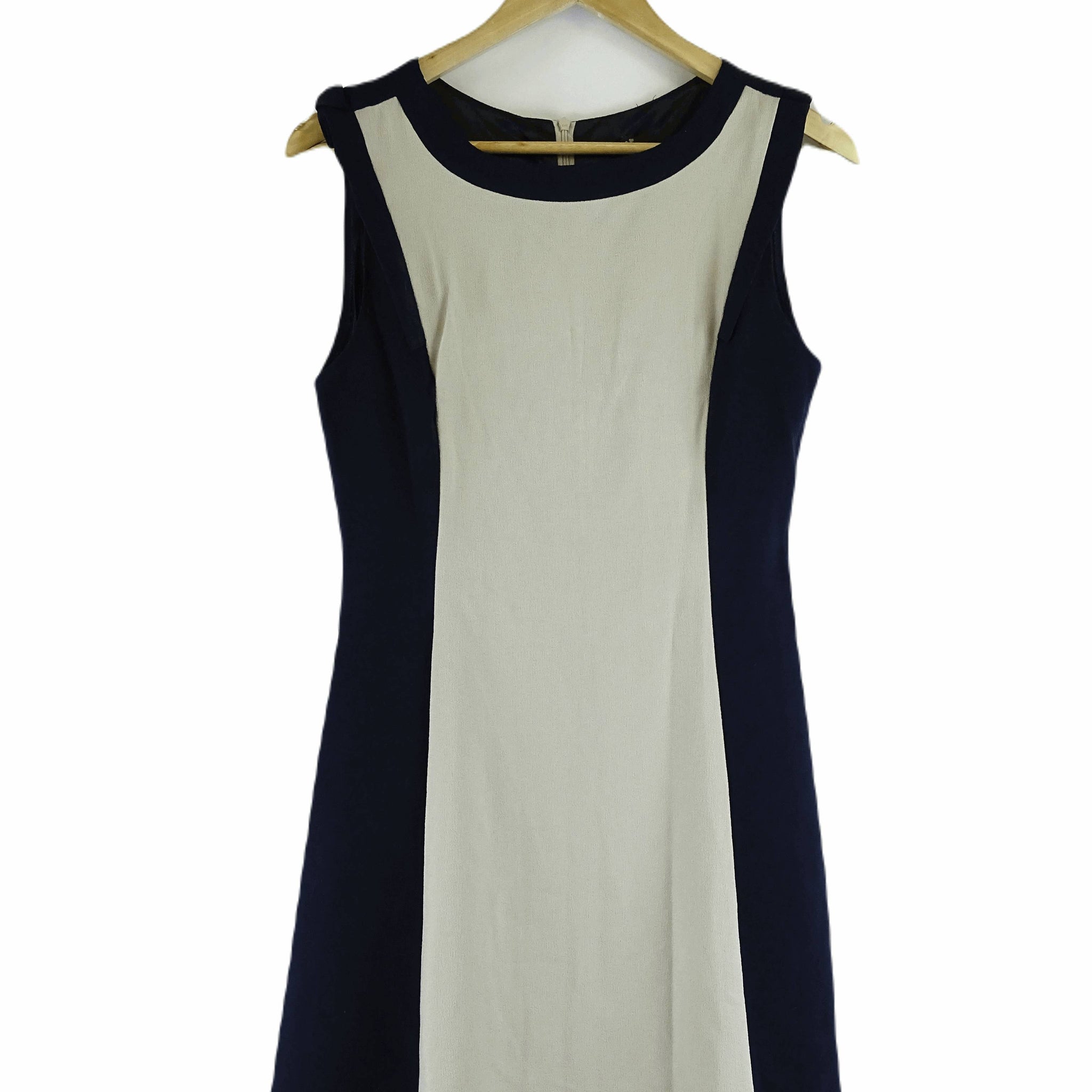 Mela Loves London Cream and Navy Mini Dress 10