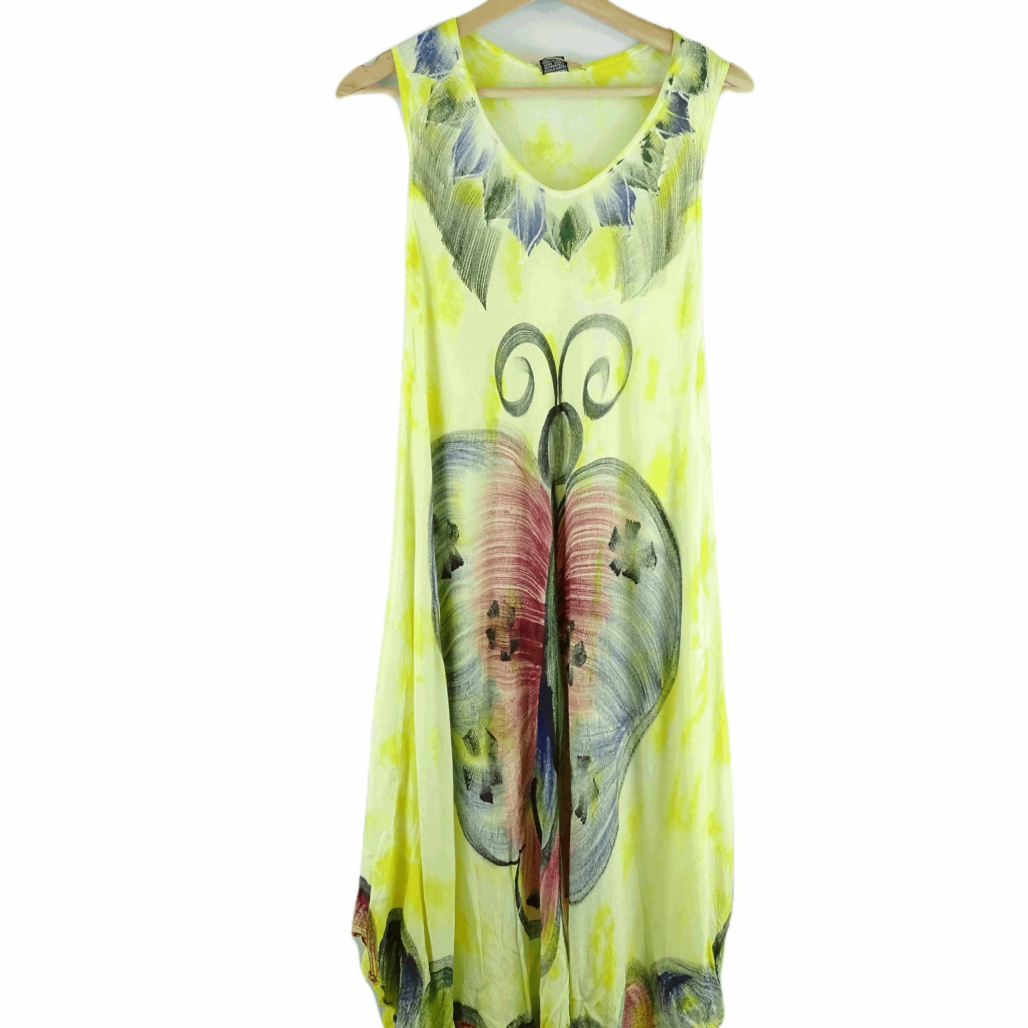 Boutique Yellow Printed Dress OSFA