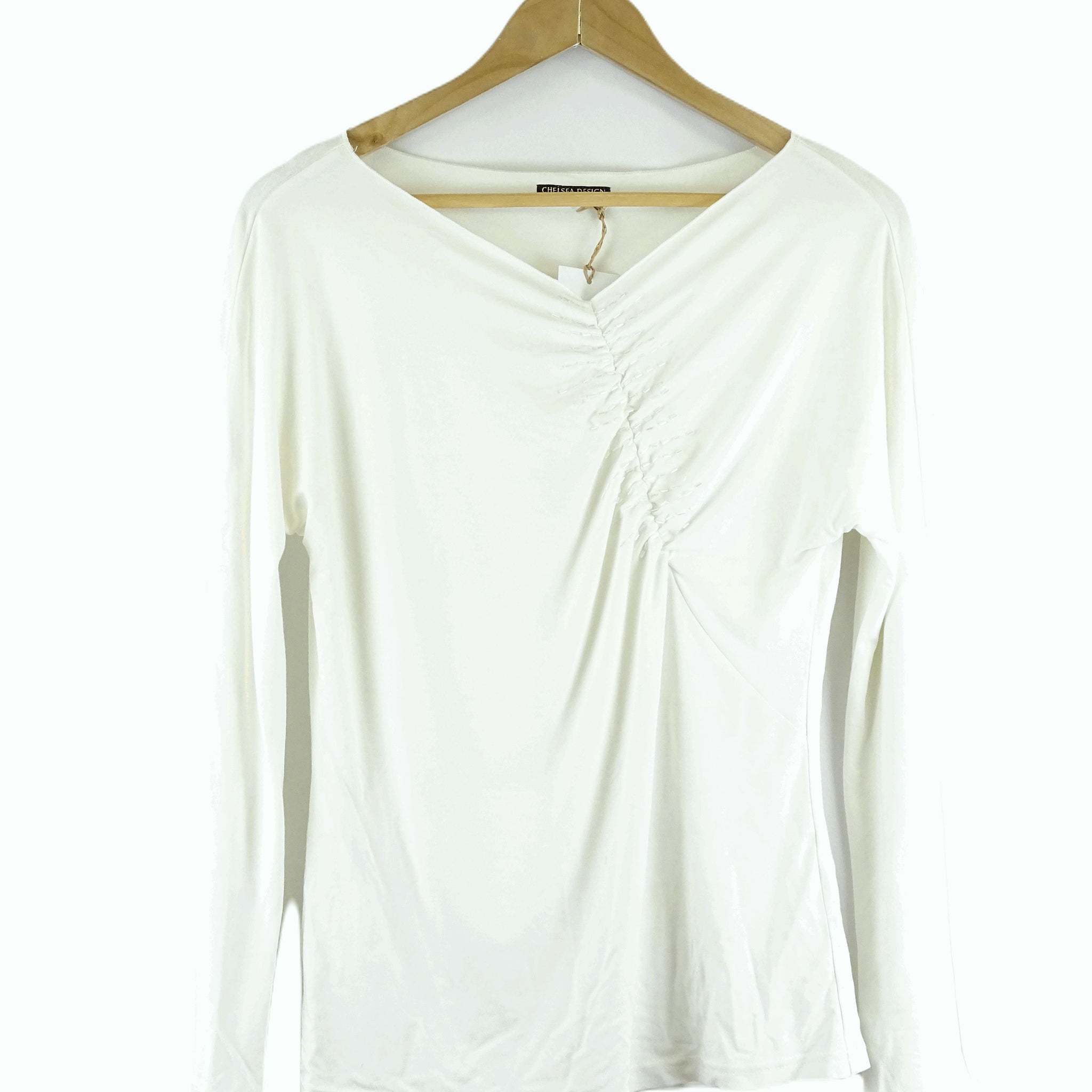 Chelsea Design White Long Sleeve With Beads