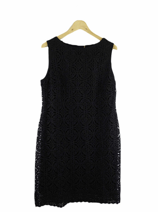 Wallis Black Lace Midi Dress 16