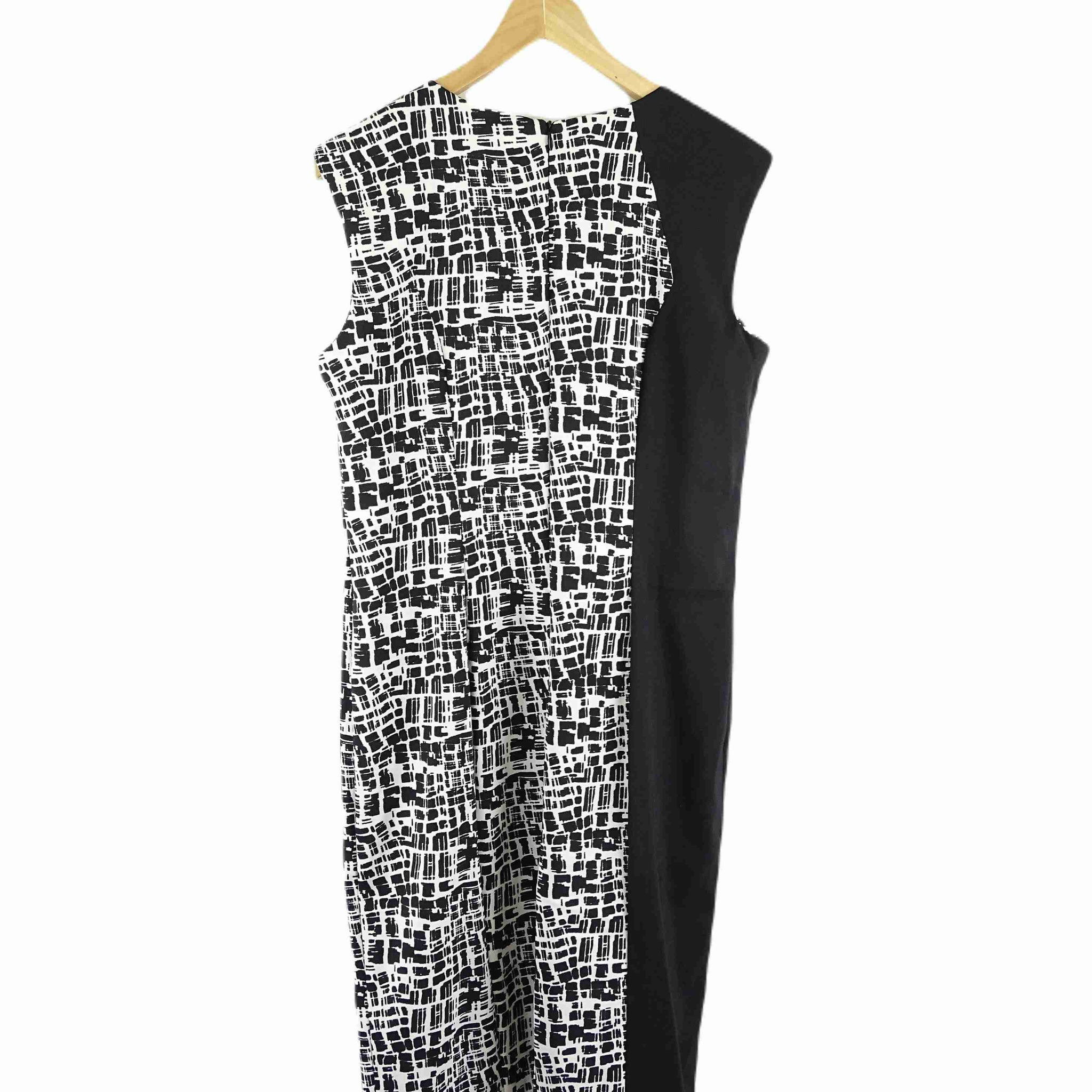 Jacqui E Black and White Pencil Dress 16