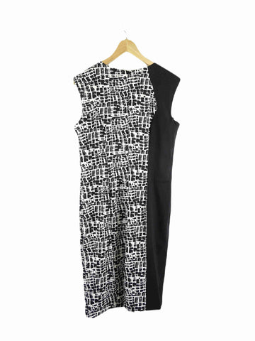 Jacqui E Black and White Pencil Dress 16