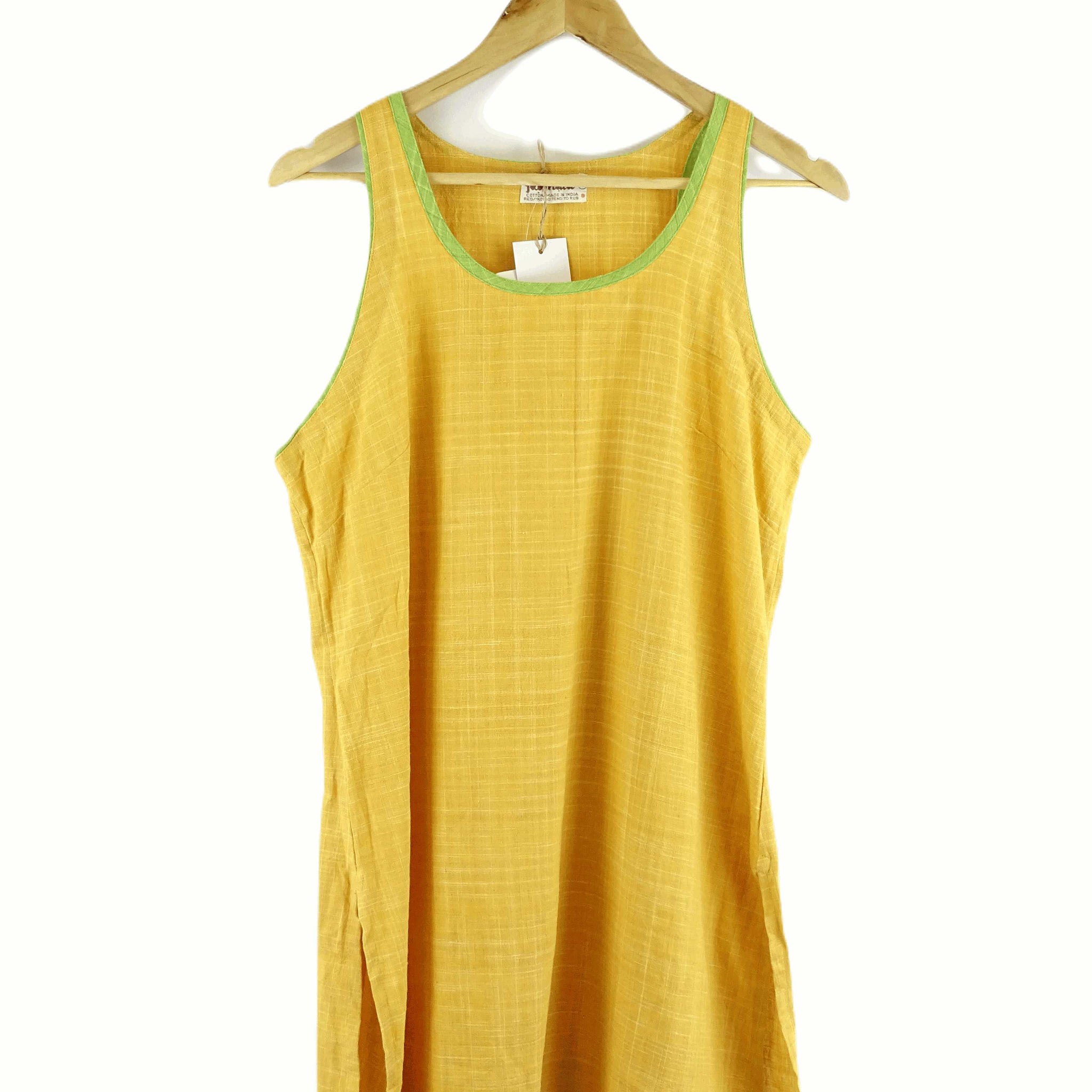 Fabindia Yellow and Green Tunic L