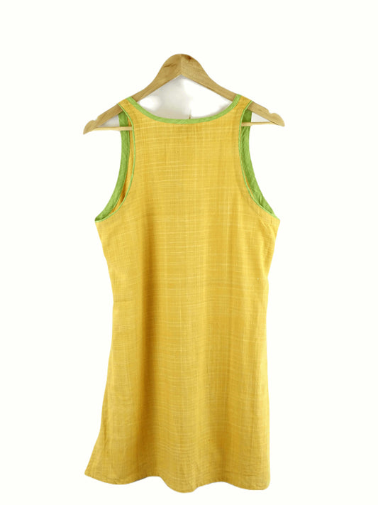 Fabindia Yellow and Green Tunic L