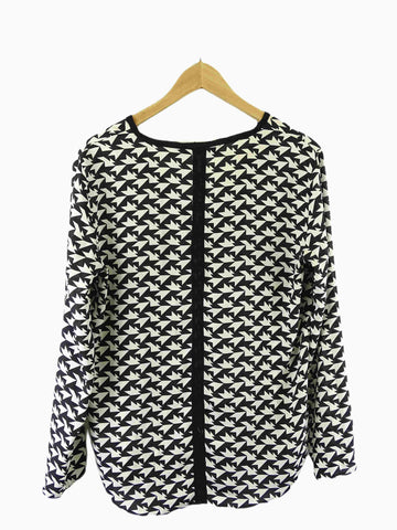 Zara Black and White Blouse 14