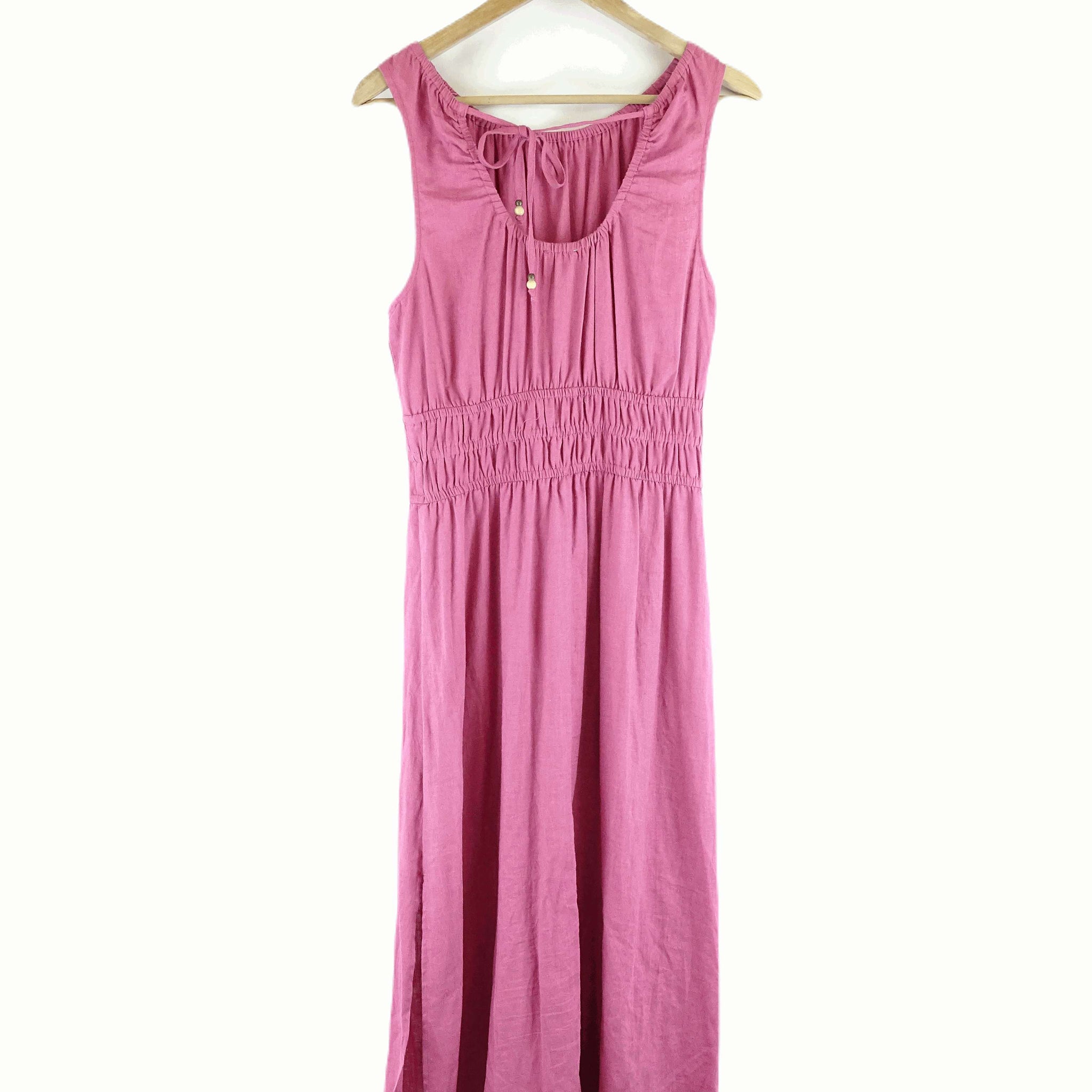 Boutique Pink Linen Dress 8