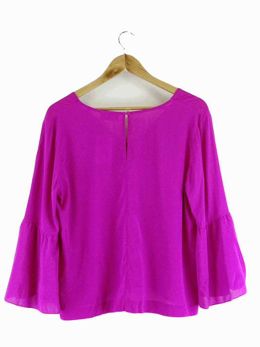 Megan Park Pink Silk Blouse M