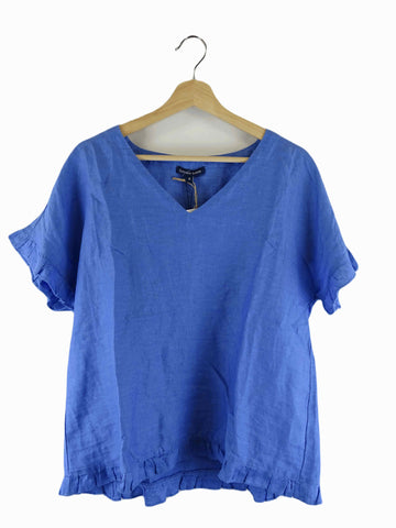 Gordon Smith Blue Linen Top 12