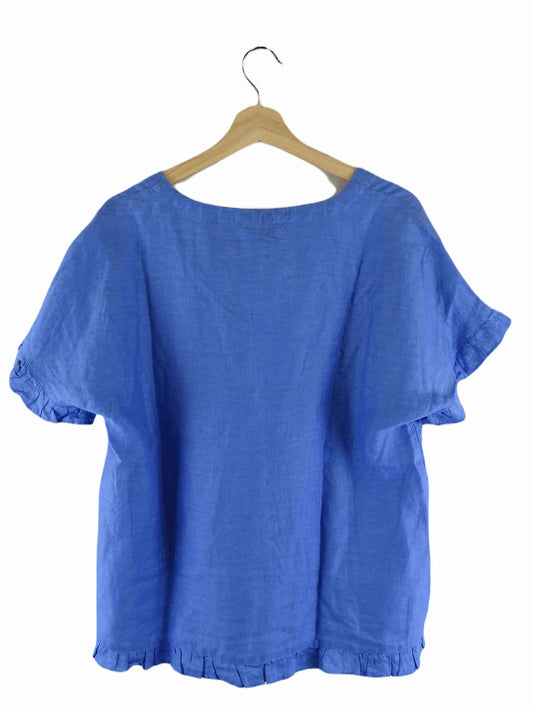 Gordon Smith Blue Linen Top 12