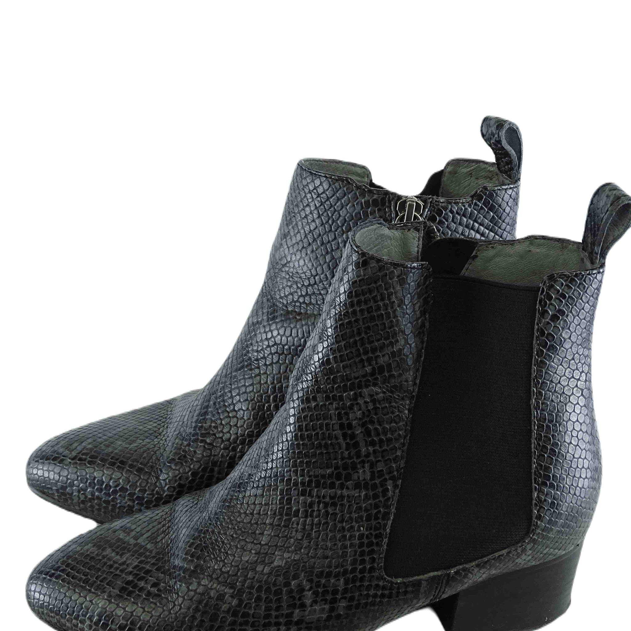 Frankie4 Snake Skin Ankle Boots 8