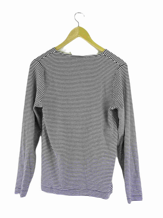 David Lawrence Striped Long Sleeve Top S