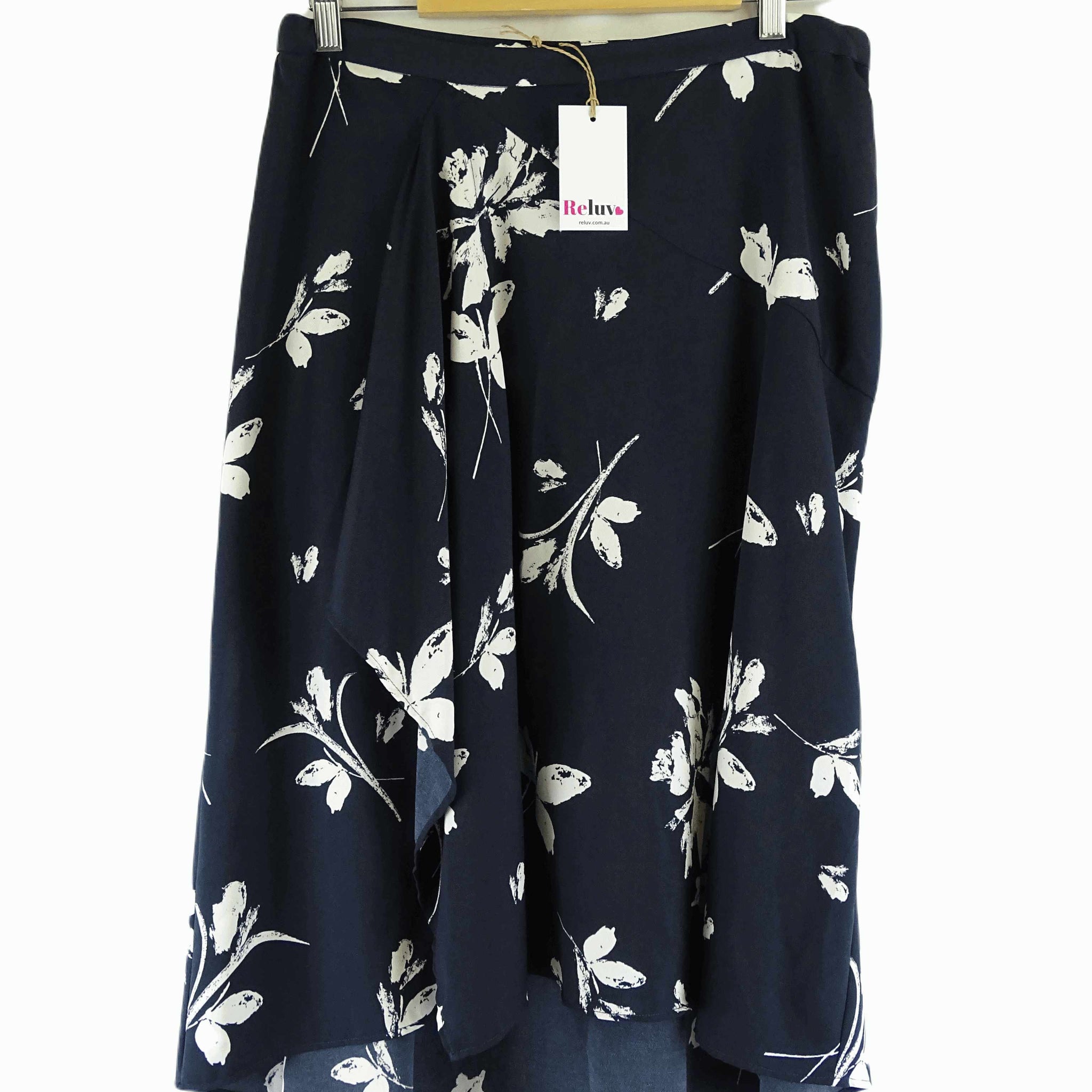 Basque Navy Floral Skirt 12