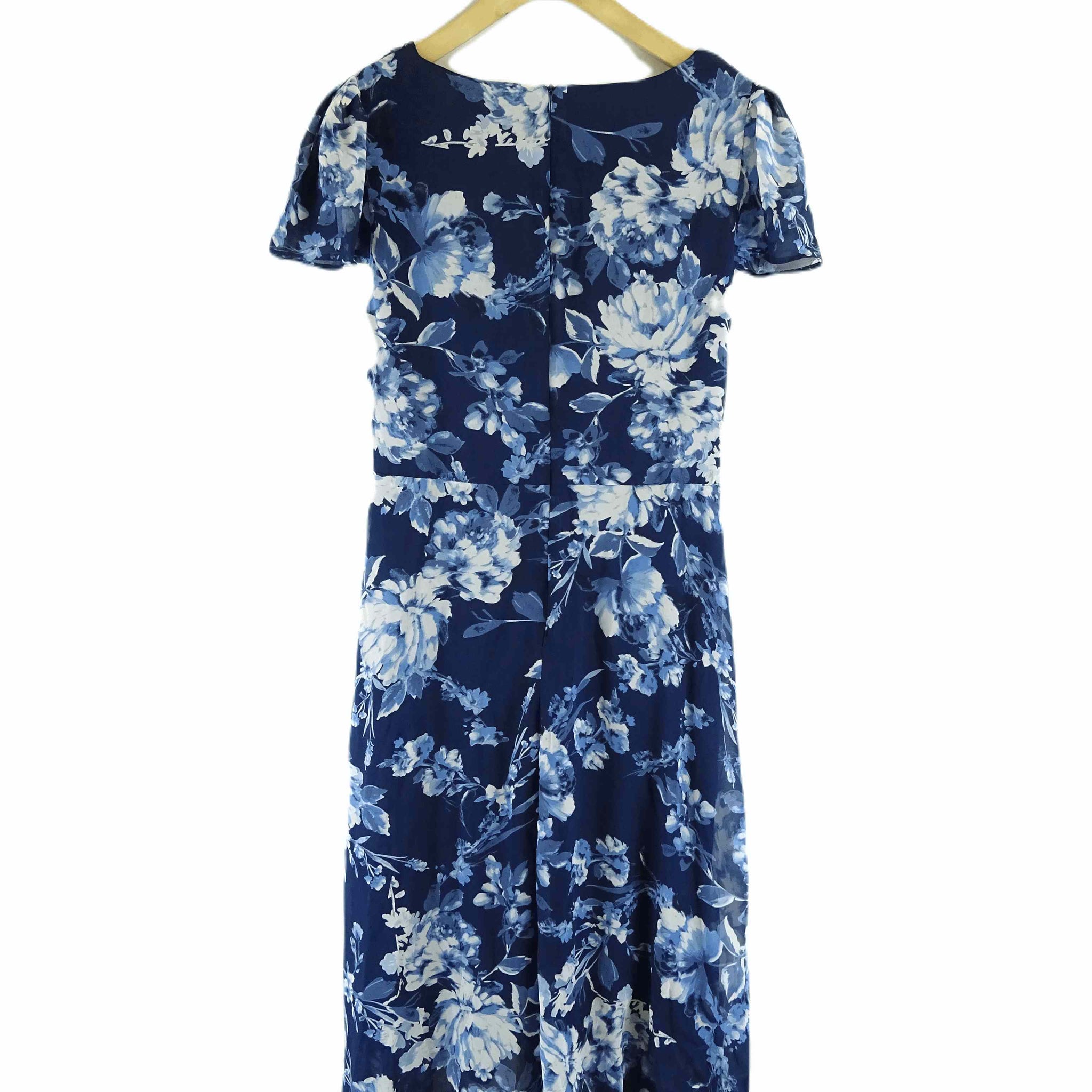 Liz Jordan Blue Floral Dress 12