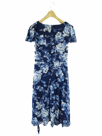 Liz Jordan Blue Floral Dress 12