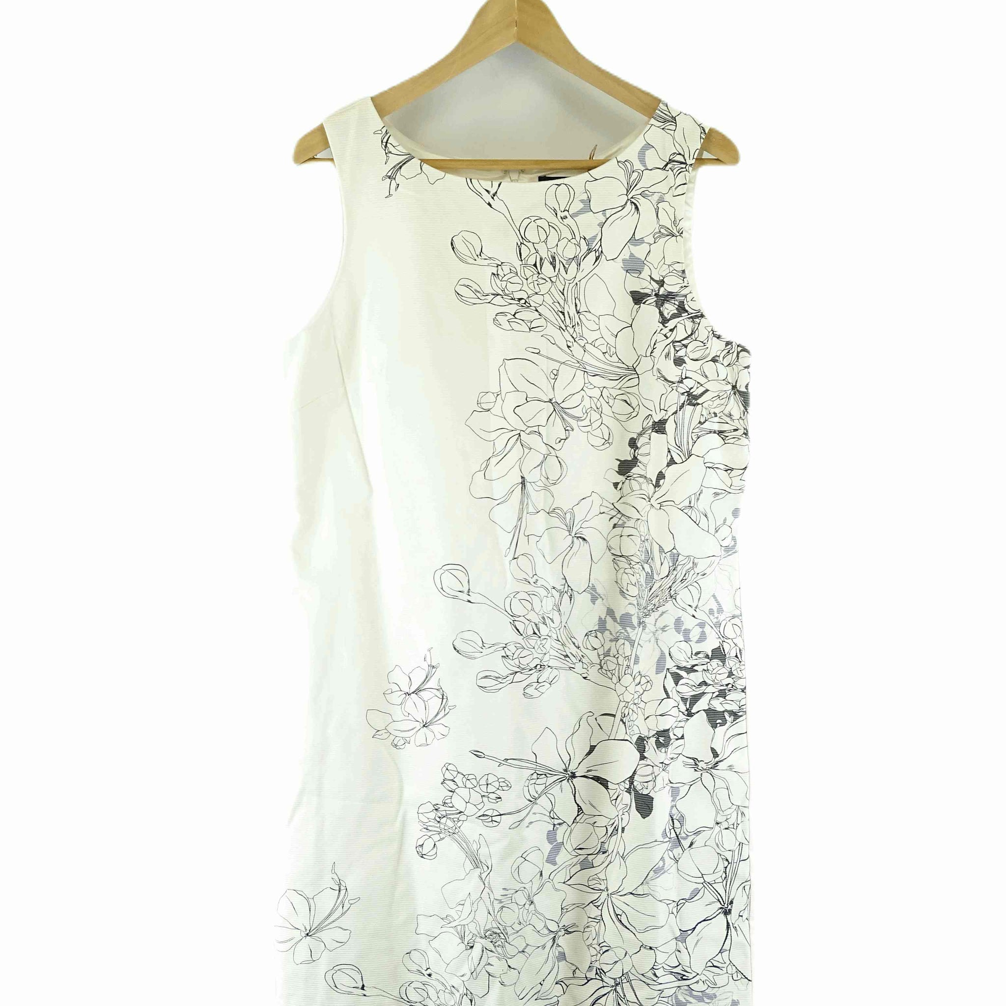 Trent Nathan Cream Floral Mini Shift Dress 12