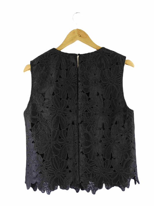 David Lawrence Black Lace Sleeveless Top 12