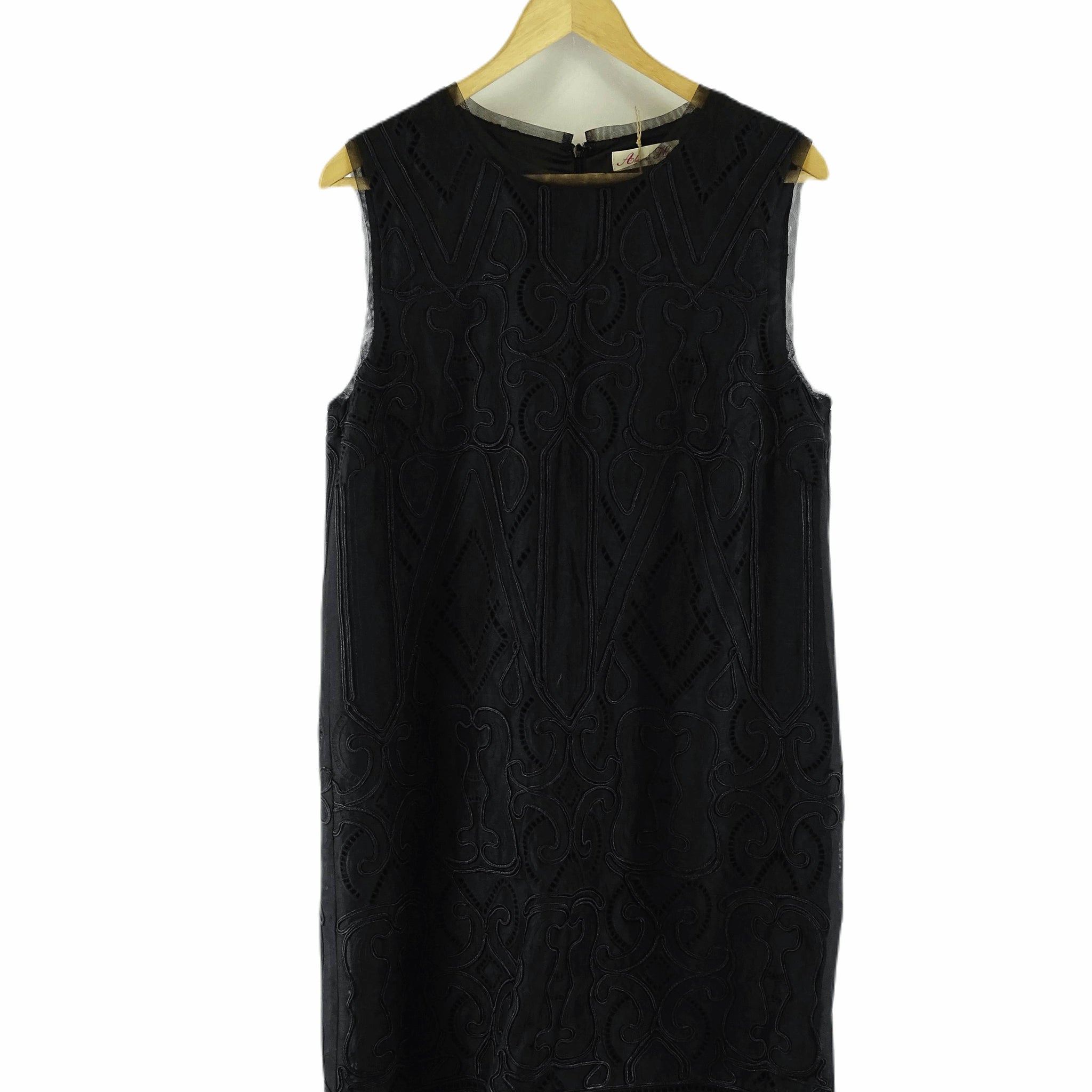 Alannah Hill Black Patterned Shift Dress 12