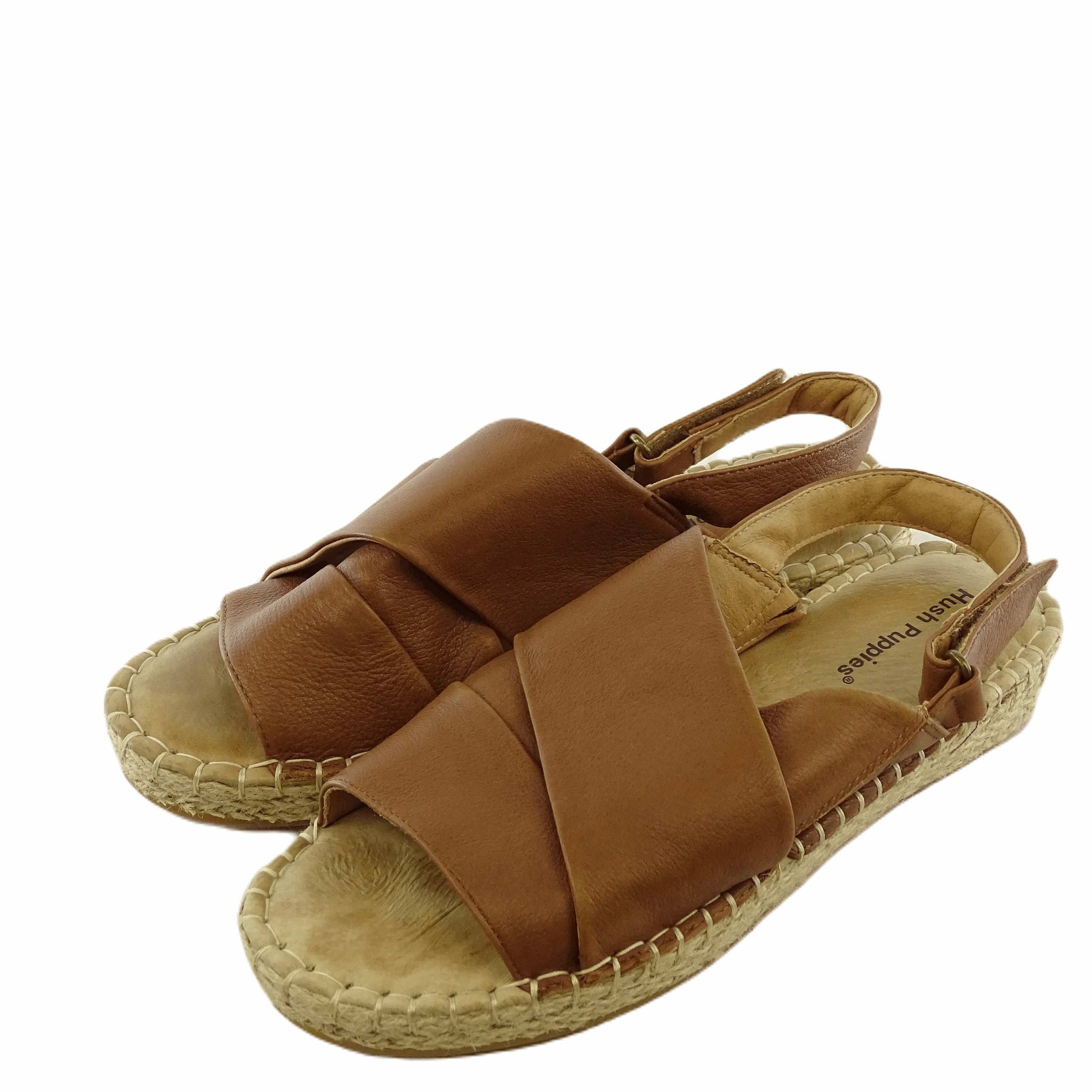 Hush Puppies Tan Espadrille Sandals 8