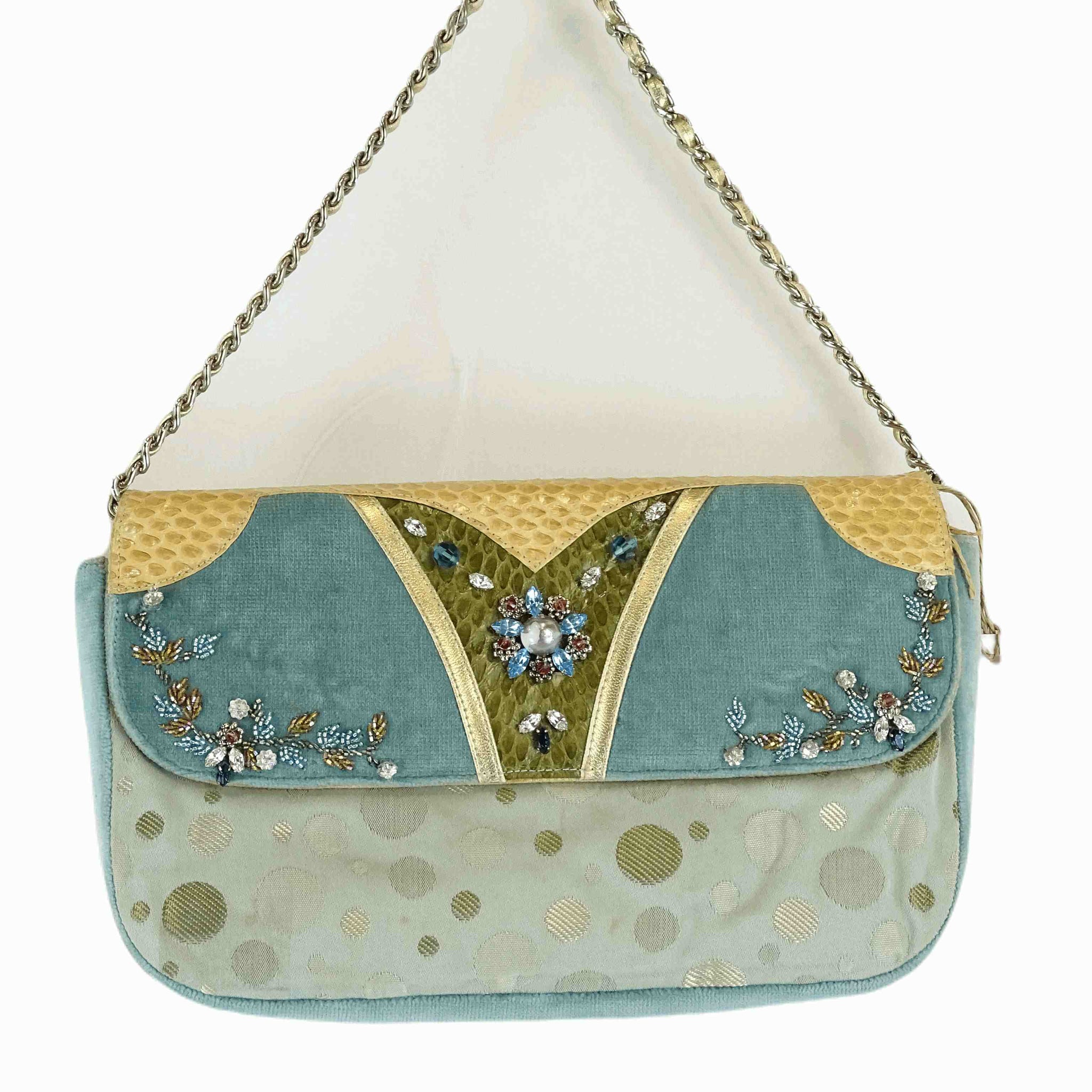 Biru Blue Bag With Jewels