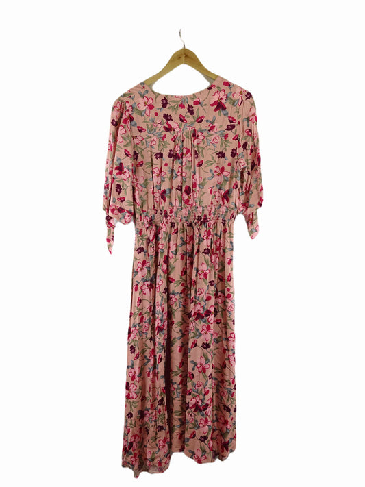 Sanctum Pink Floral Print Maxi Dress M