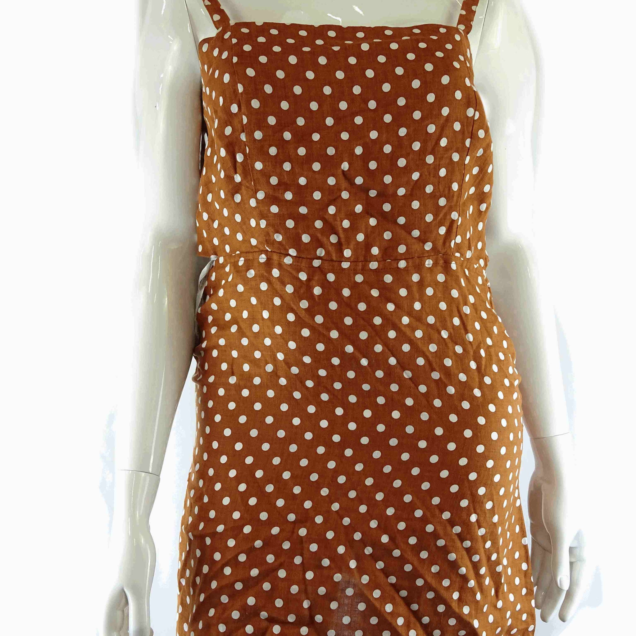 Faithfull The Brand Linen Spotty Dress 12