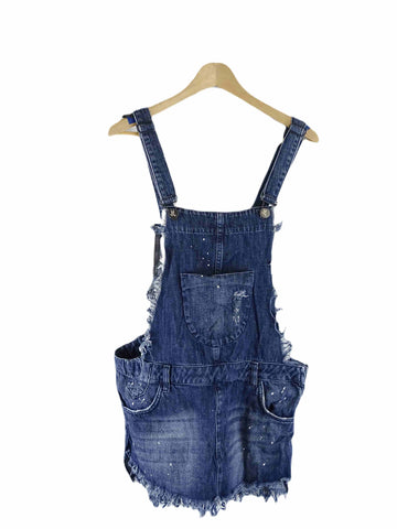 One Teaspoon Denim Pinafore Dress M