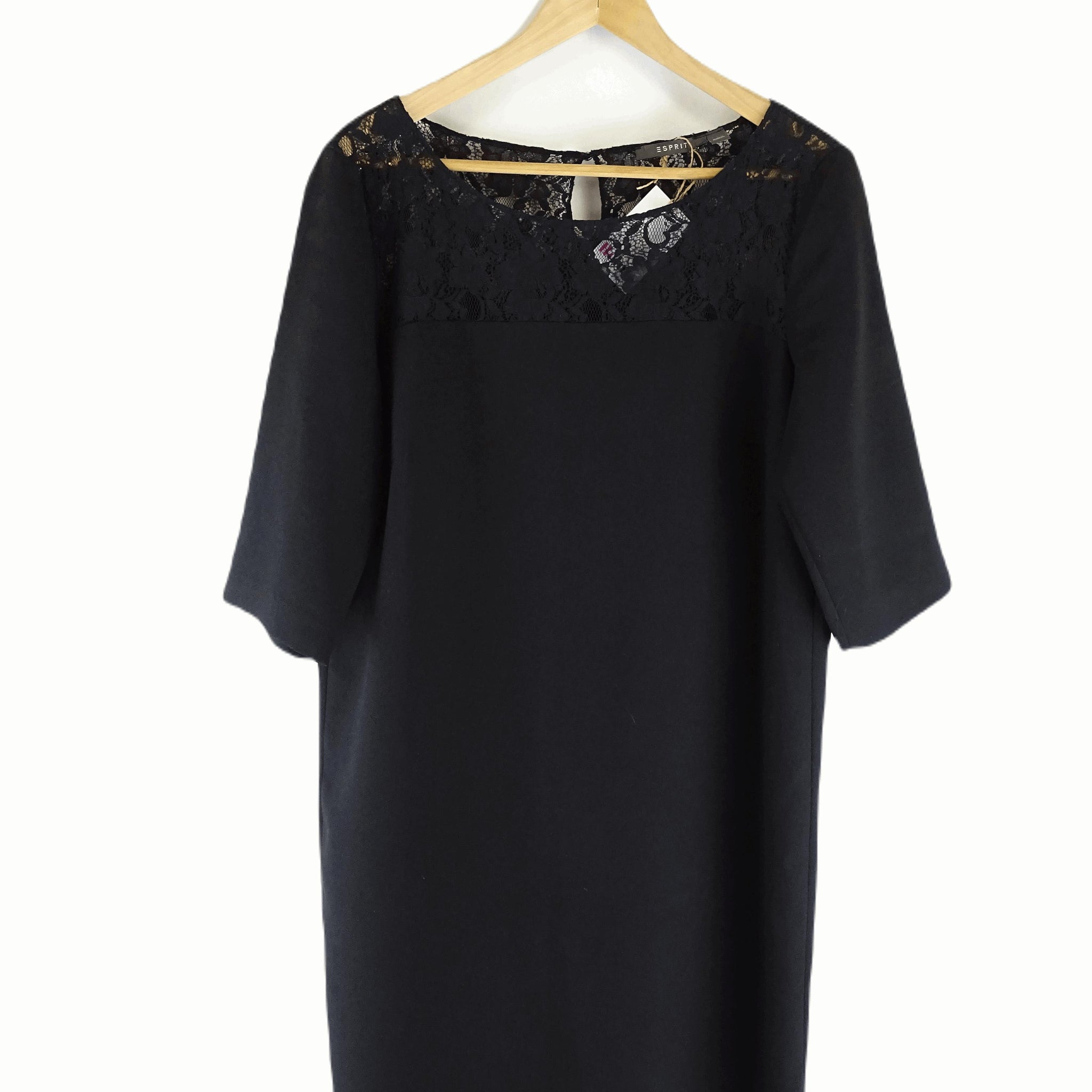 Esprit Black Lace Shift Dress 10