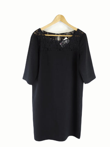 Esprit Black Lace Shift Dress 10