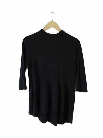 Seed Heritage Black Long Sleeve Top M