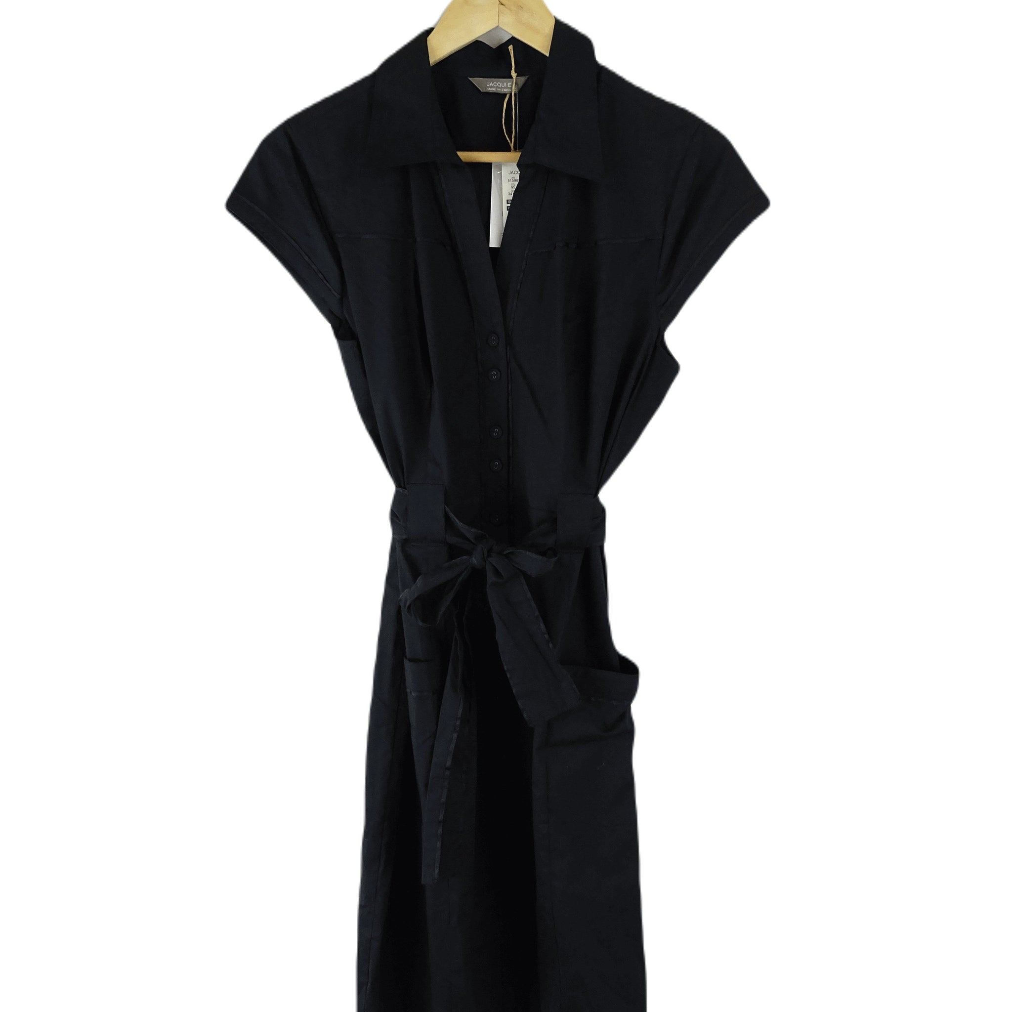 Jacqui E Black Button Down Dress 12