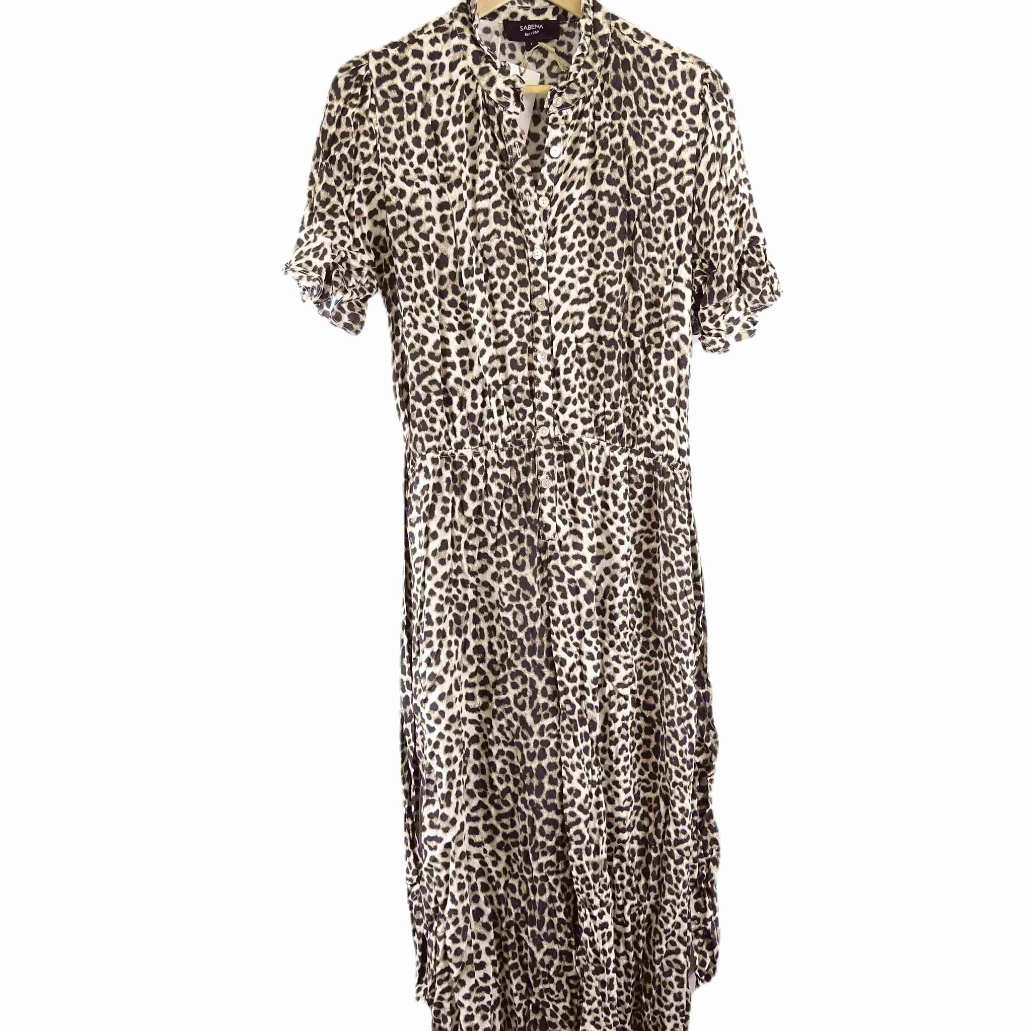 Sabena Leopard Print Jumpsuit L