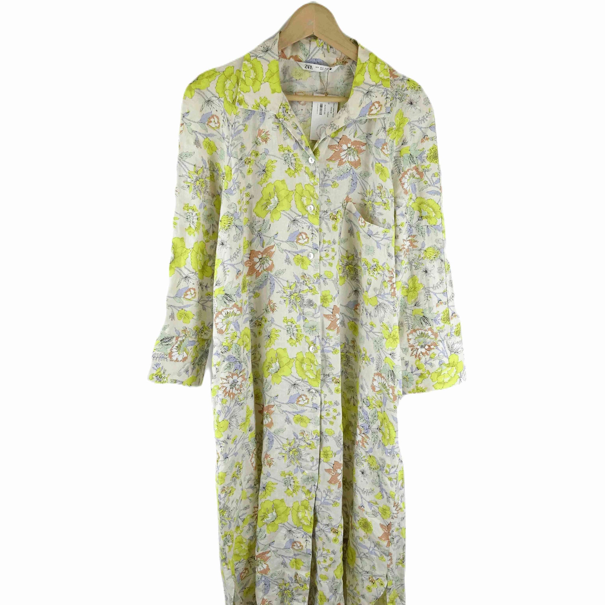 Zara Yellow Floral Dress M