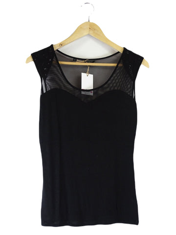 Guess Black Sheer Top M