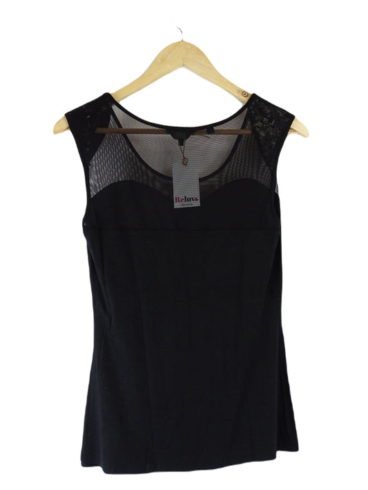 Guess Black Sheer Top M