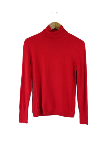 Brown Sugar Red Turtleneck Jumper M