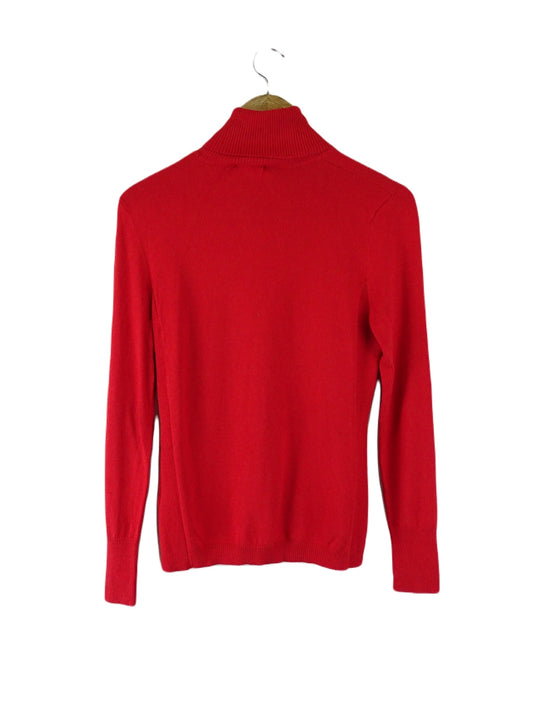 Brown Sugar Red Turtleneck Jumper M