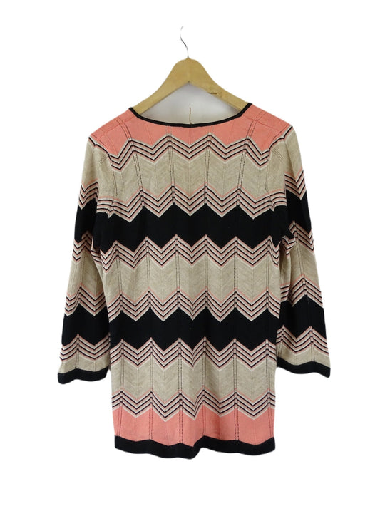 Sussan Pink Black And Brown Jumper M