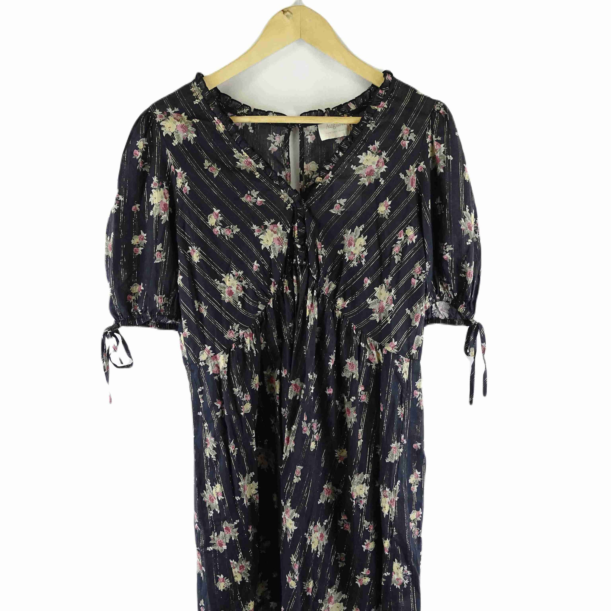 Auguste Navy Floral Dress with Slip 10