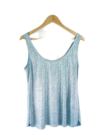 Forever New Blue Sequin Singlet 12