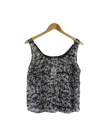 Sass Black and Grey Printed Singlet 10