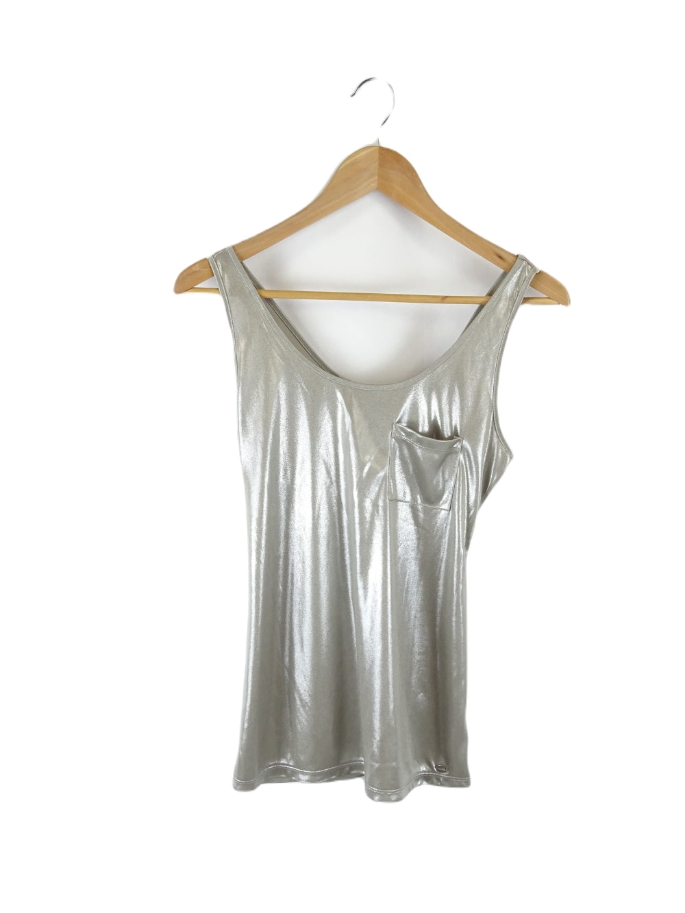 Guess Silver Metallic Singlet XS