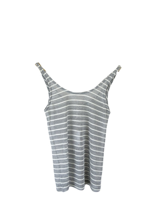 Bec & Bridge Grey and White Stripe Sparkly Singlet 6