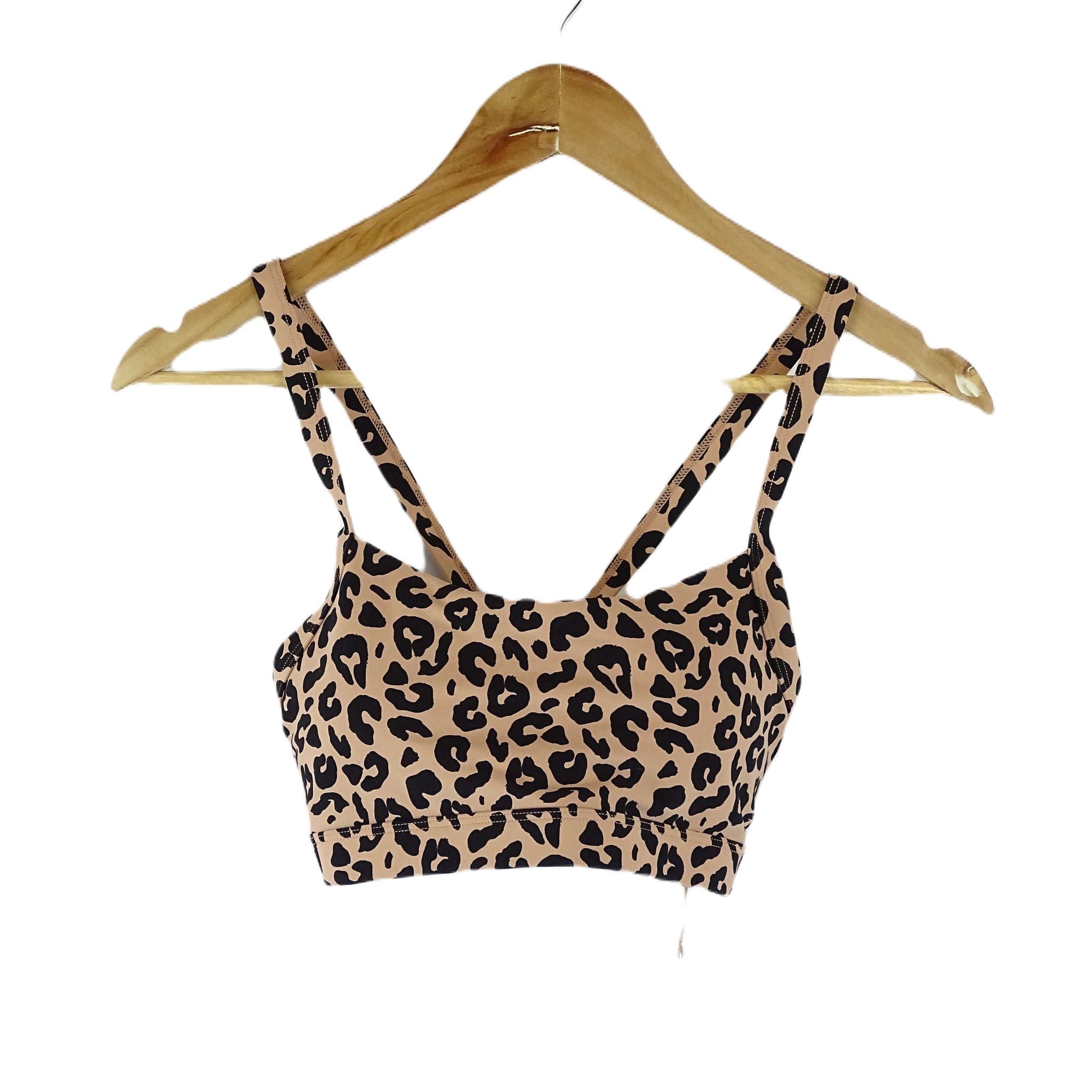 White Fox Animal Print Cropped Top S