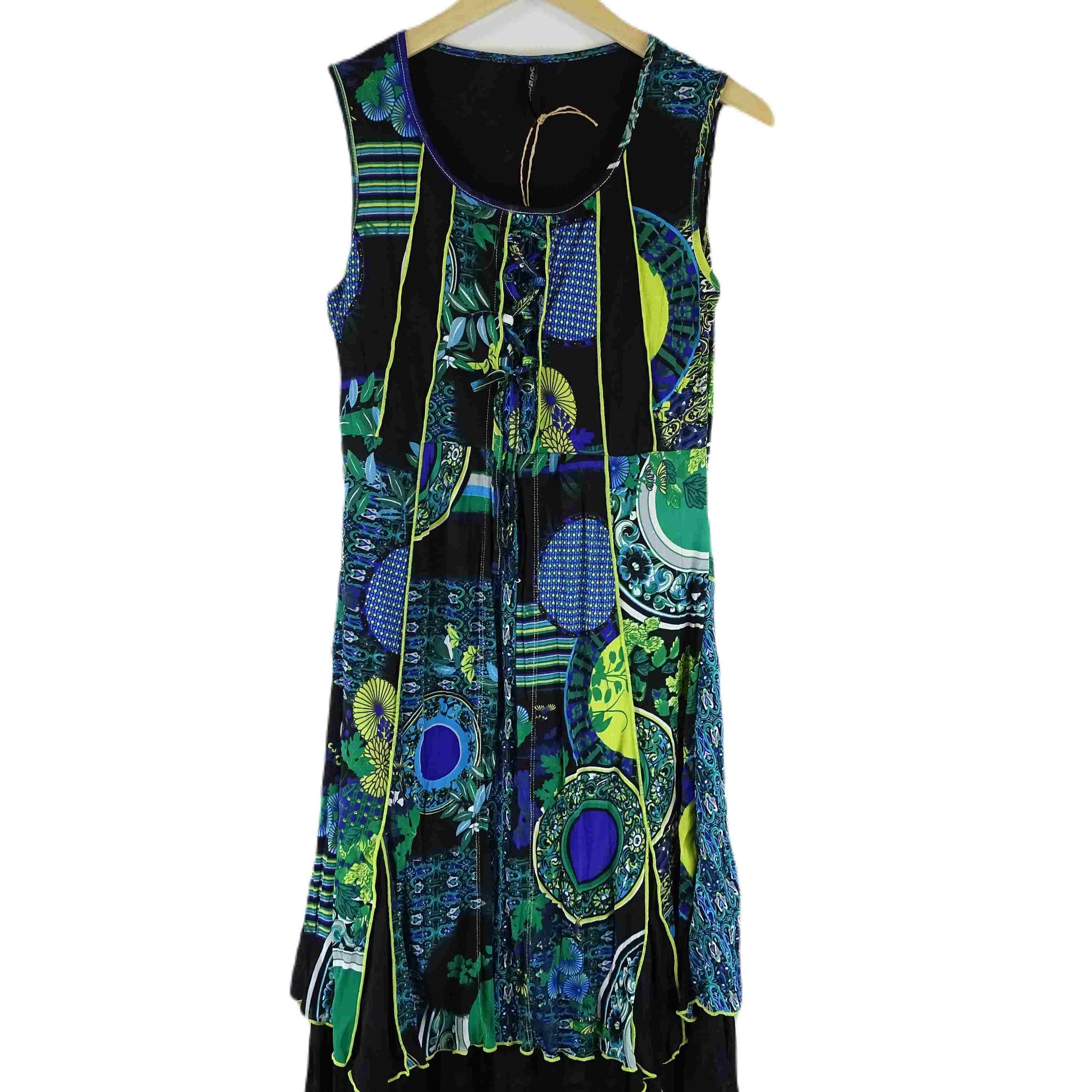 Runway NYC Green Floral Dress S