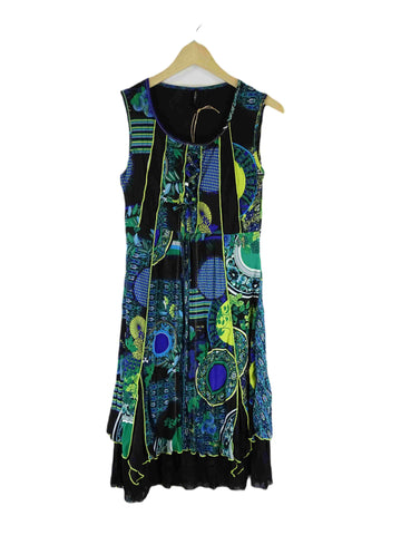 Runway NYC Green Floral Dress S