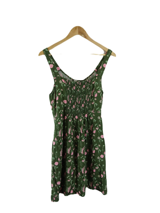 Tree Of Life Green Floral Dress M