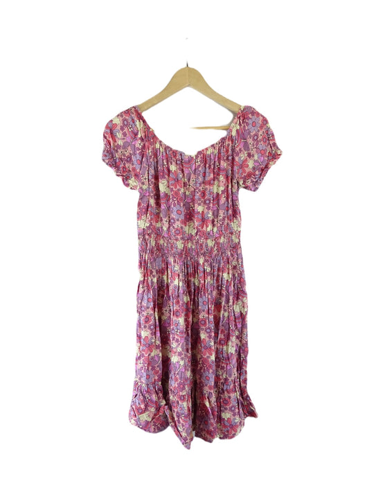 Tree Of Life Pink And Purple Dress Floral M