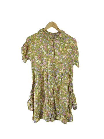 Tree Of Life Floral Green Dress S