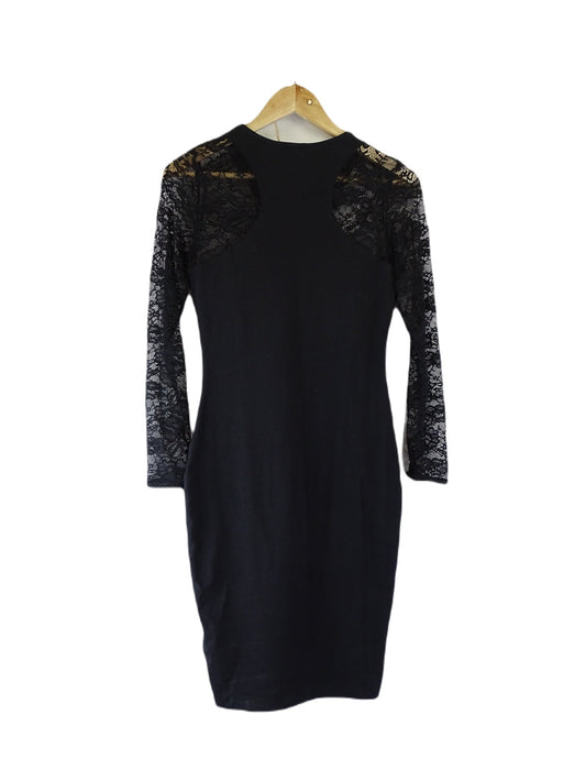 H & M Black With Lace Dress S