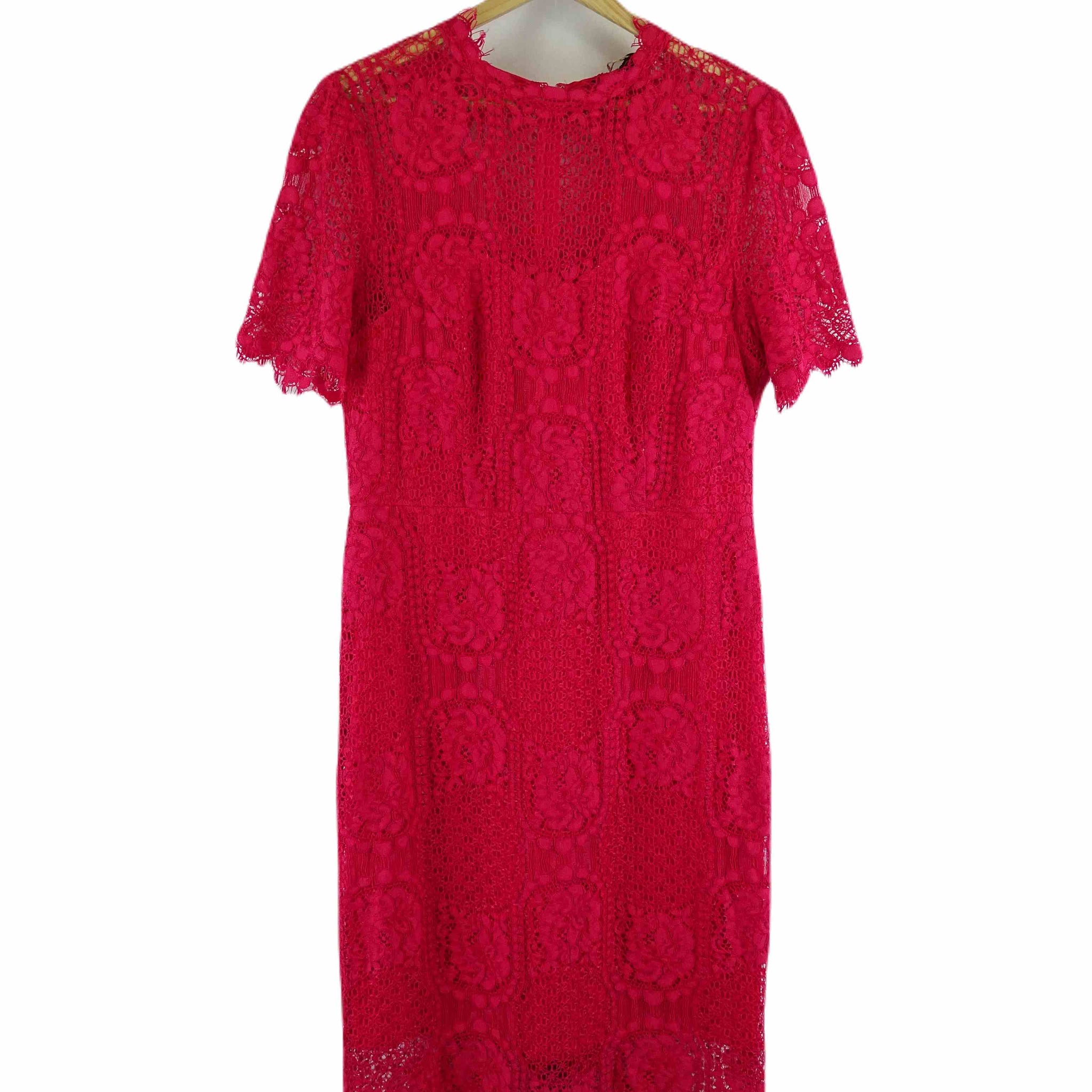 Jayson Brunsdon Red Lace Dress 14